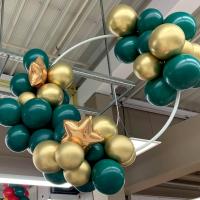 Cerceau ballon organique vert et or