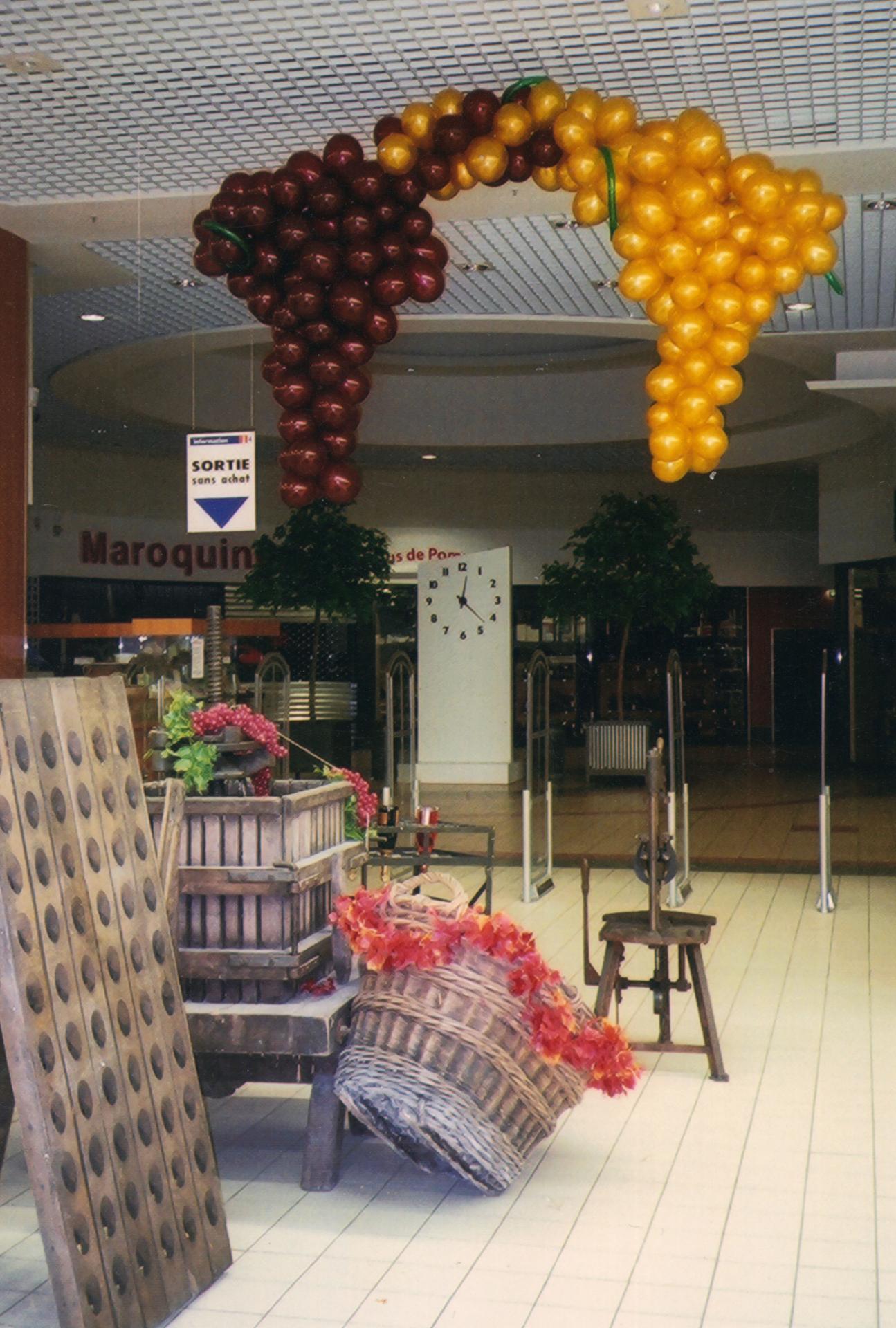 Grappes de raisins avec arche en ballons