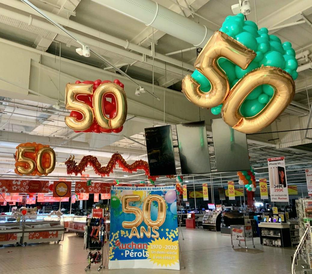 Anniversaire Auchan avec ballons