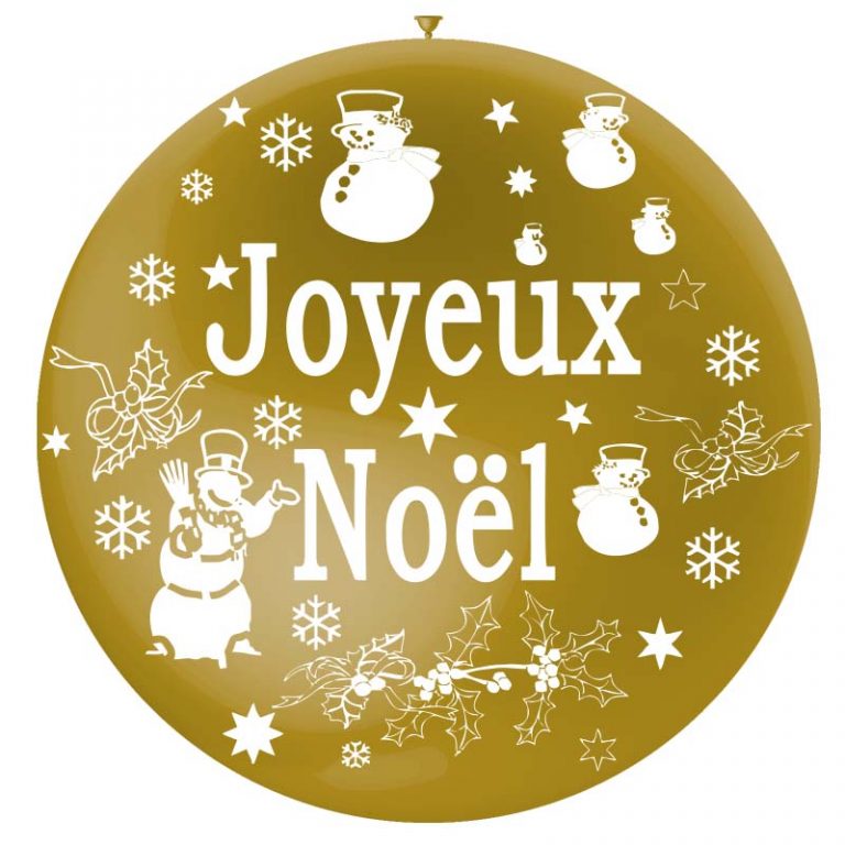 Joyeux Noël sur gros ballon or