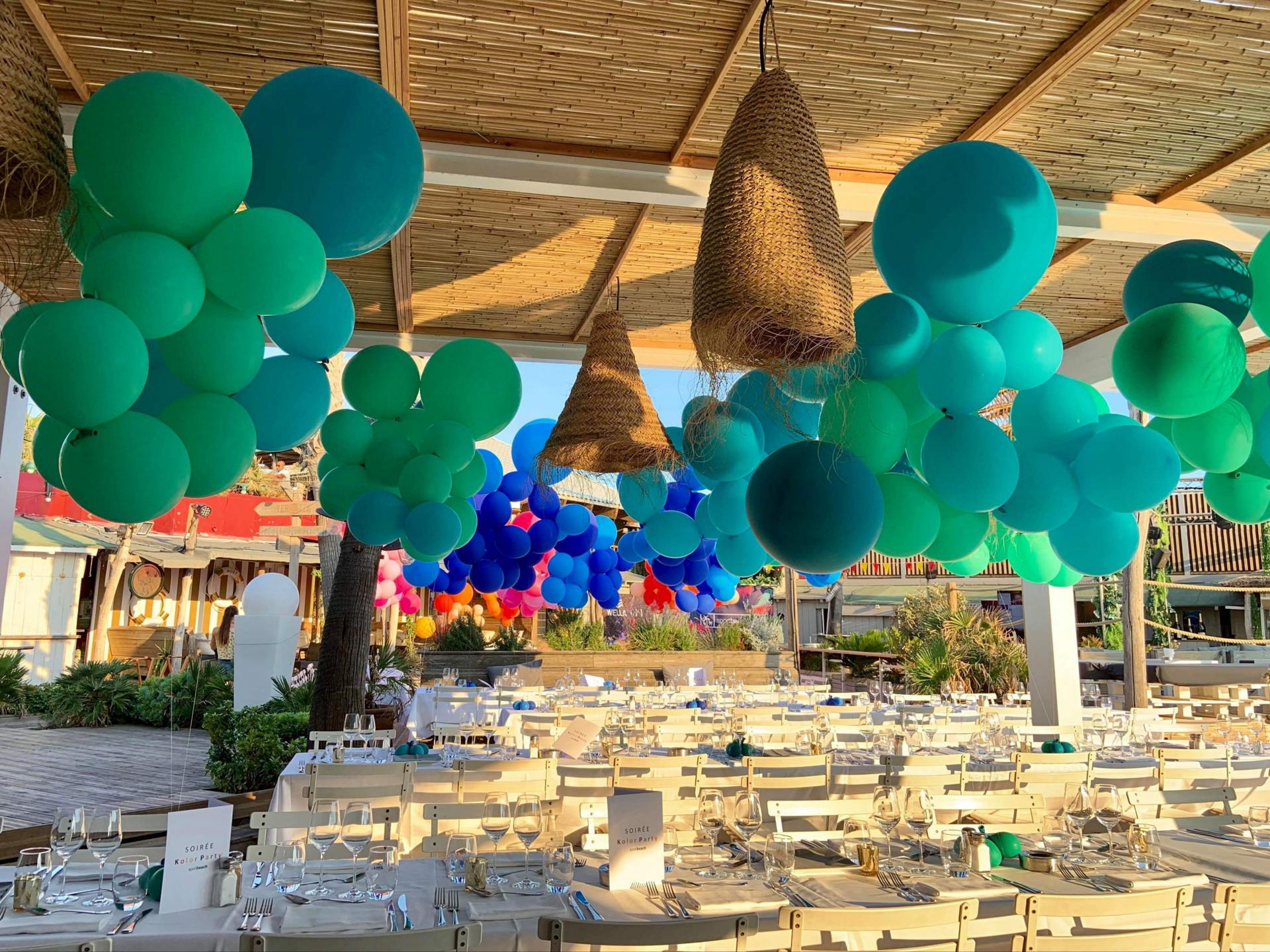 Déco de table hélium et Ballons