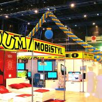 Guirlande torsadée de ballons marquage stand