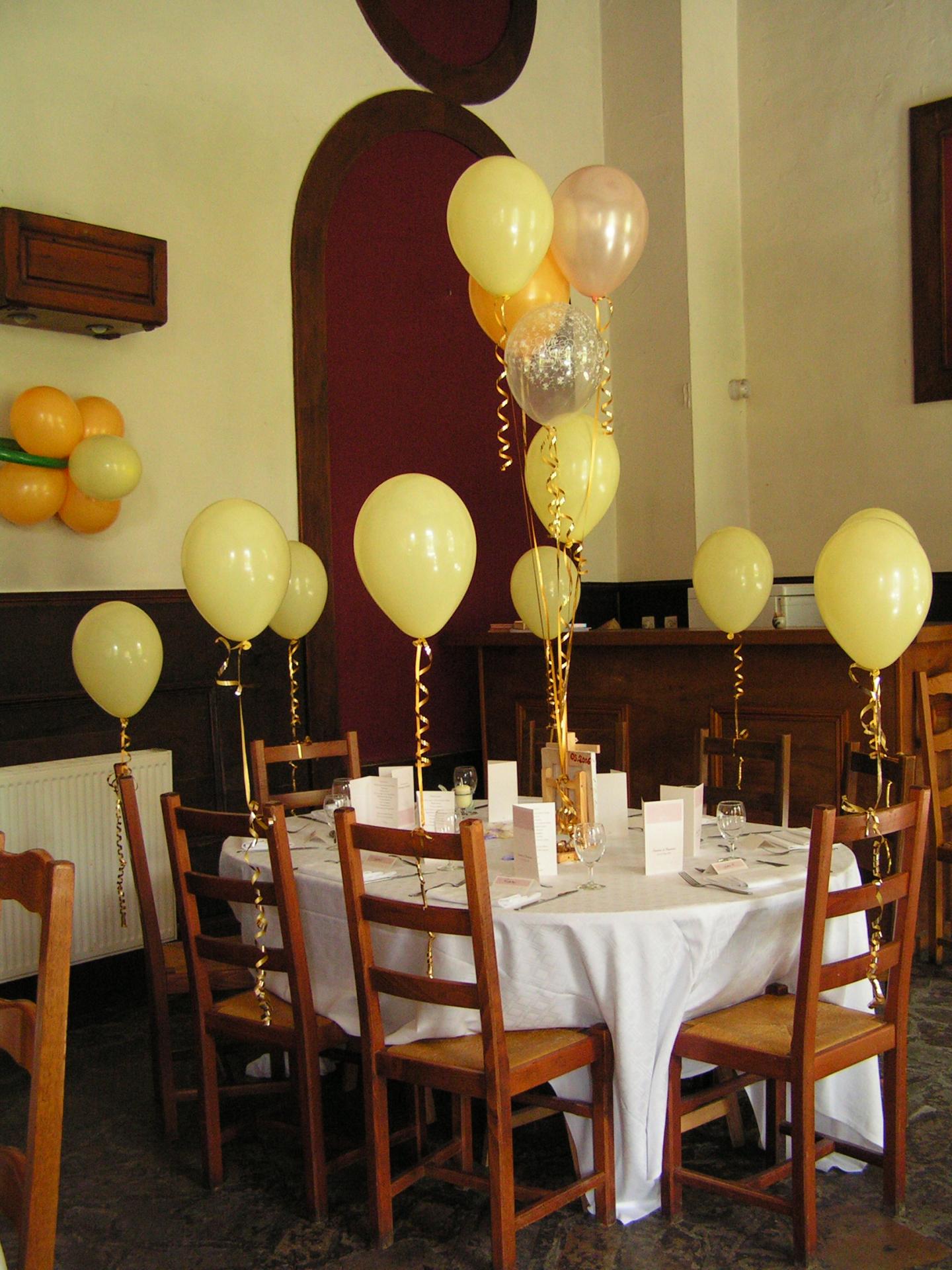 décoration en ballon pour la table des enfants