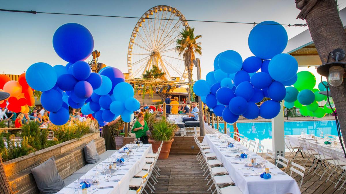 Centre de table ballon organique