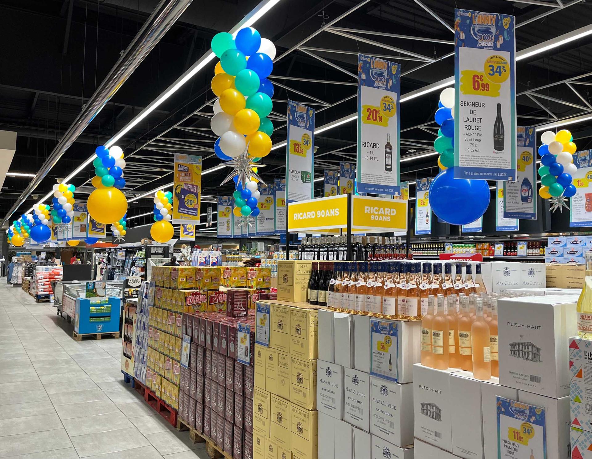 Ballons colonnes Leclerc Herault