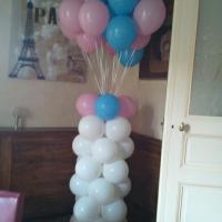 Colonne ballon rose & bleu