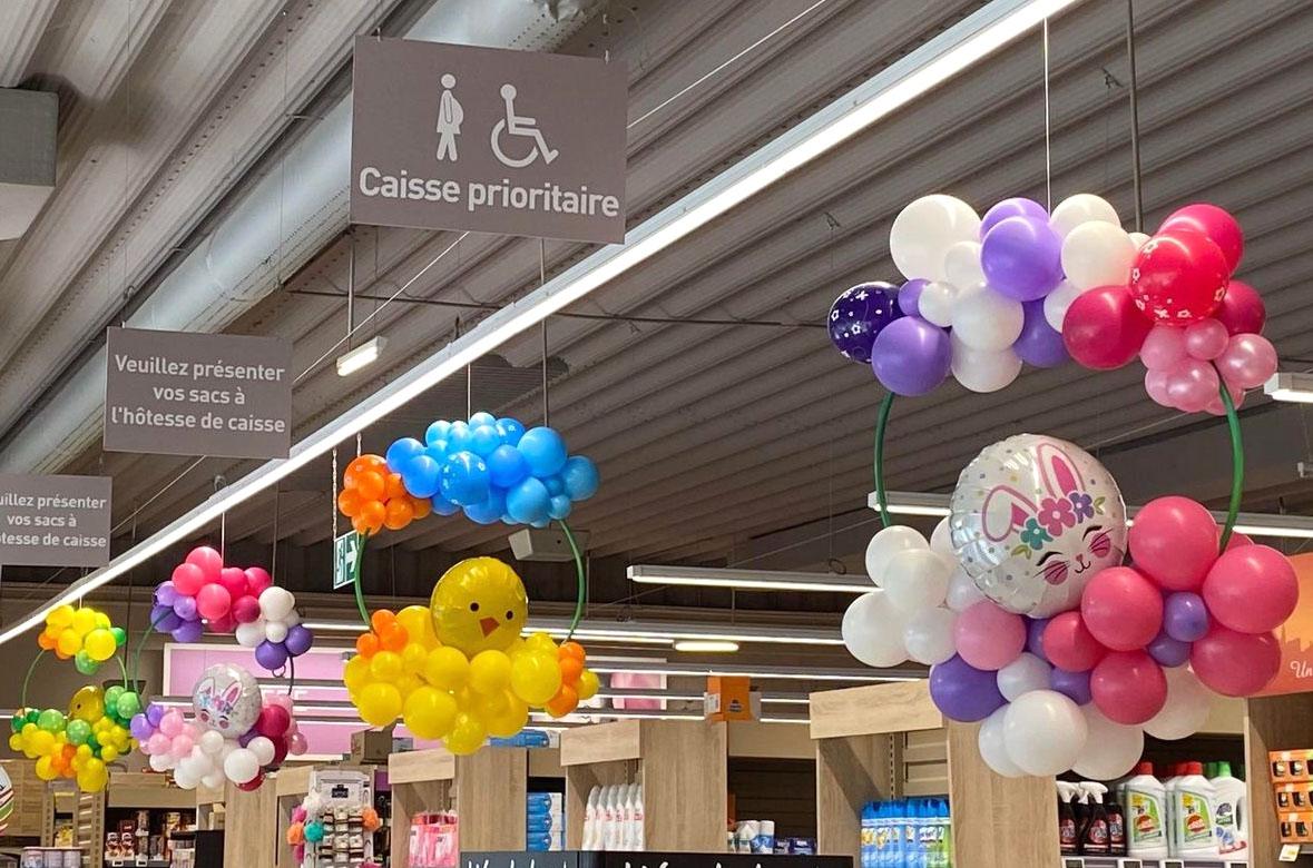 Prestation décor de Pâques avec ballons