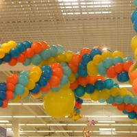 Décor en  Ballon Anniversaire galerie marchande Leclerc