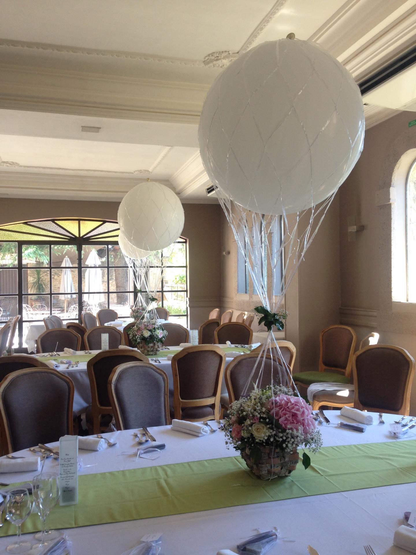 Montgolfière, Ballon et panier florale