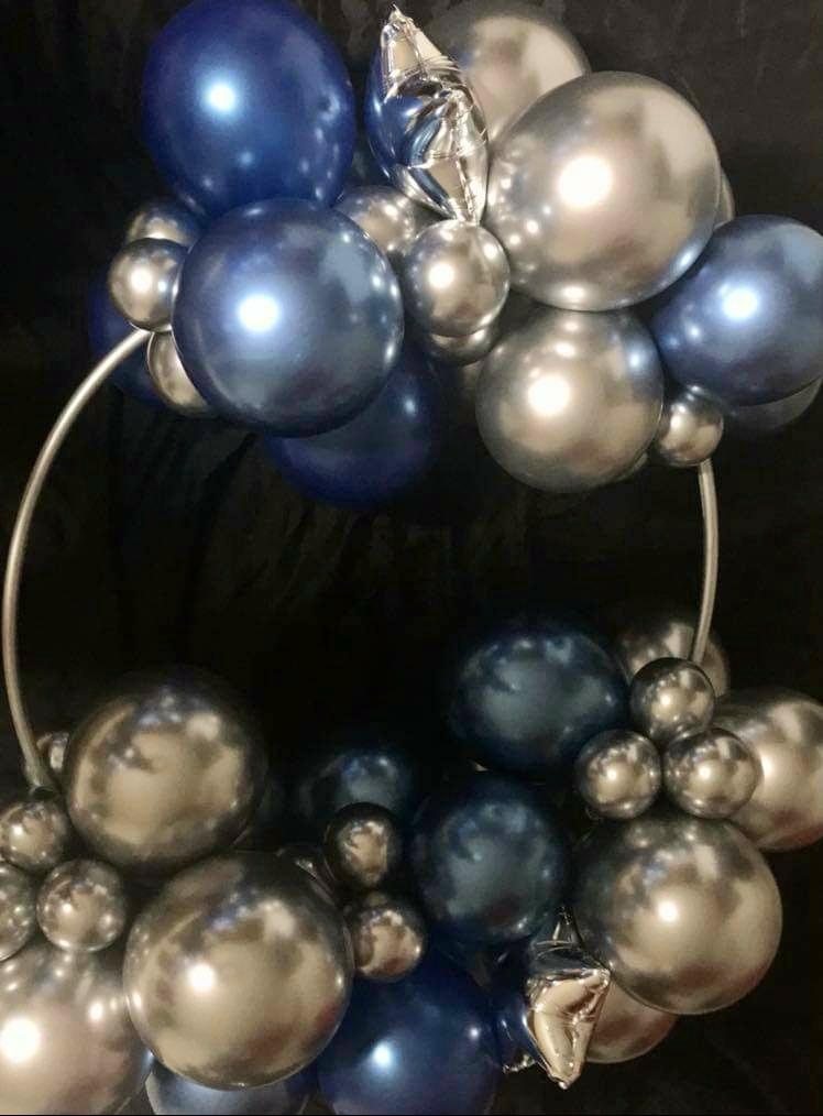 Ballon bleu et argent