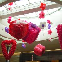 Ballons Saint Valentin galerie marchande