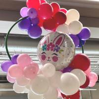 Cerceau décoré thème Pâques en ballons