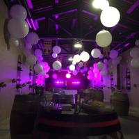 Gros ballons blancs soirée