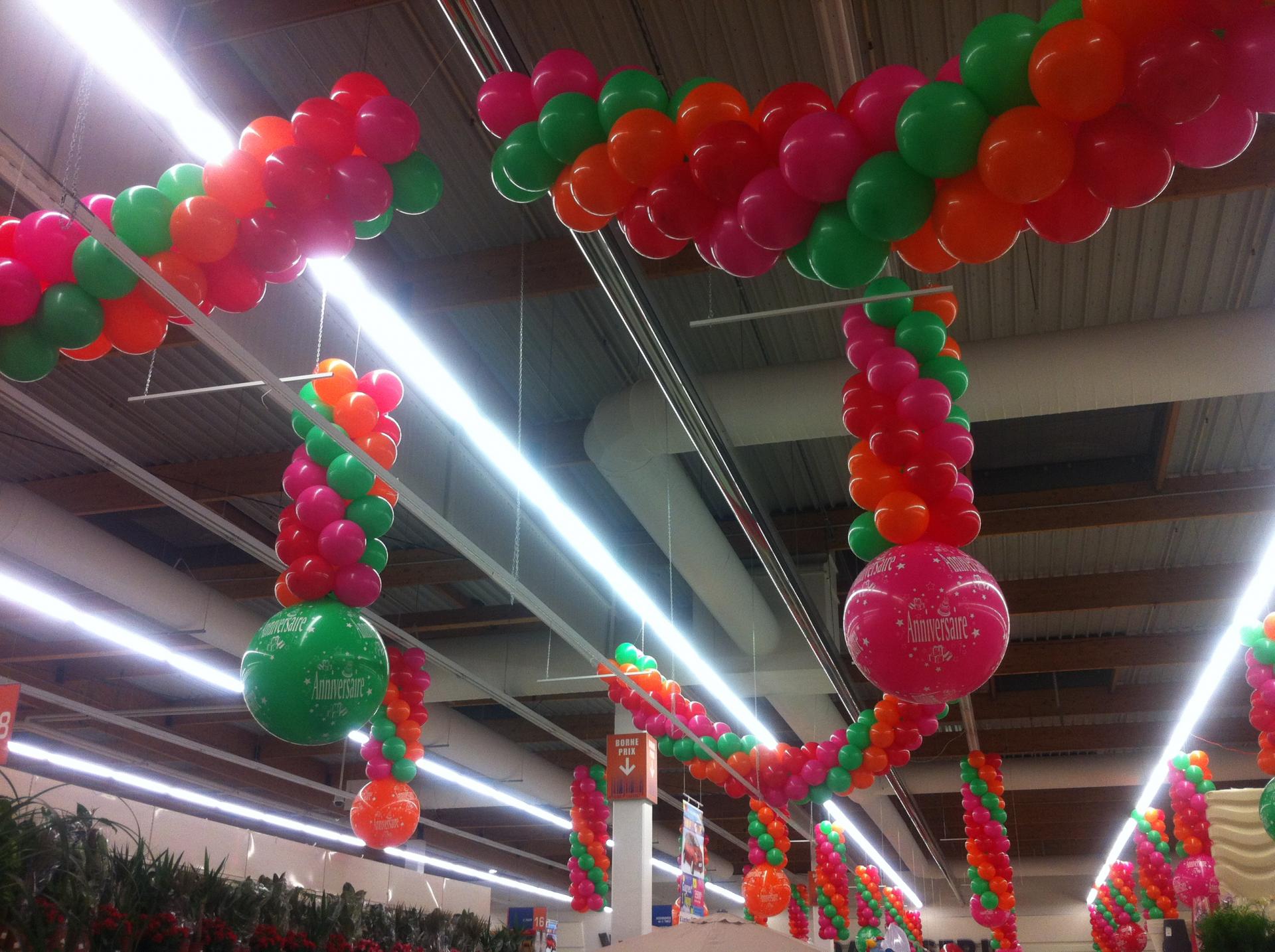 Décoration avec des ballons