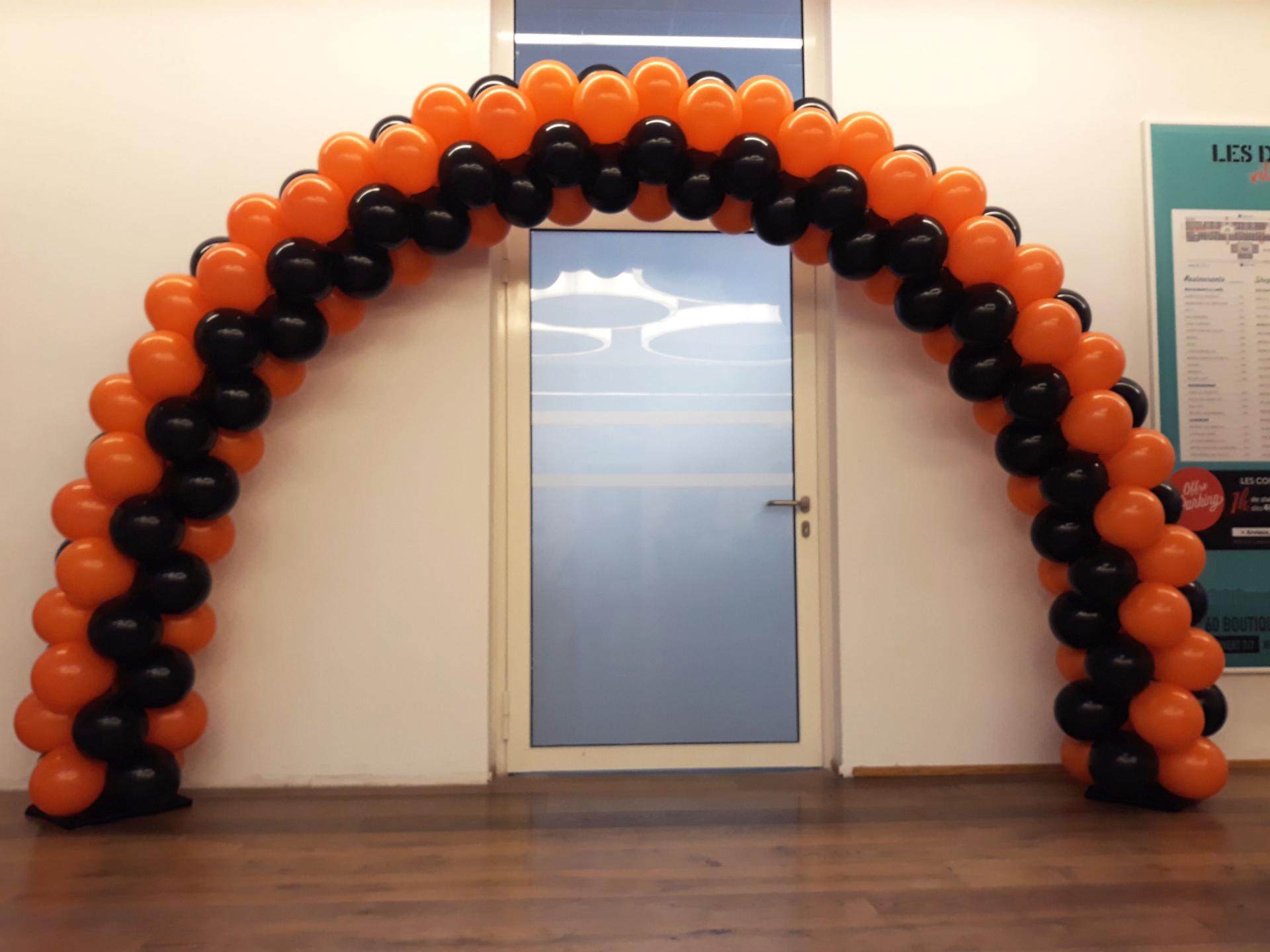 Arche Ballons 2 couleurs orange Bank