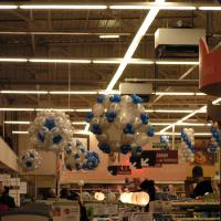 Décoration Ballons blanc, bleu et argent