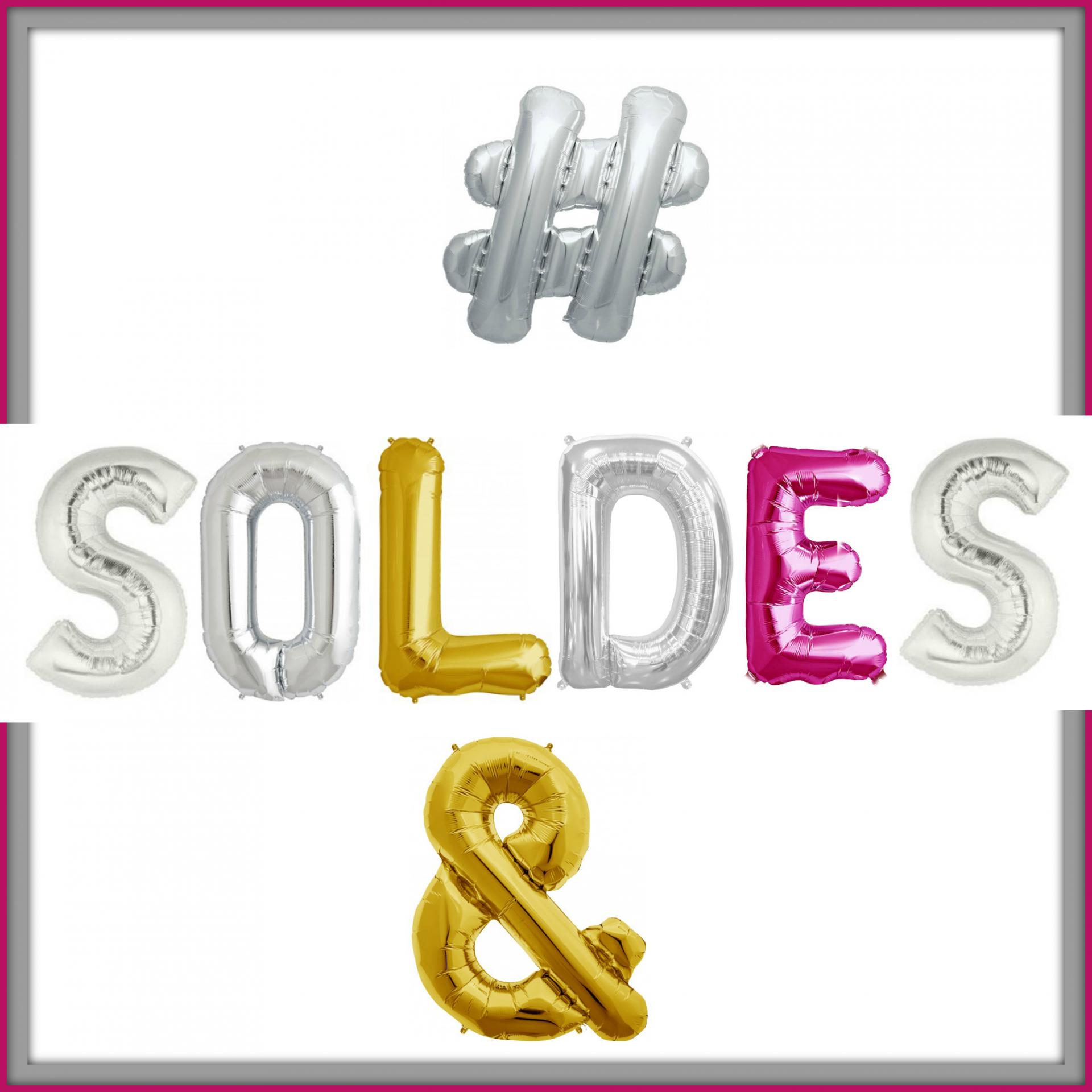 Soldes avec lettres en aluminium