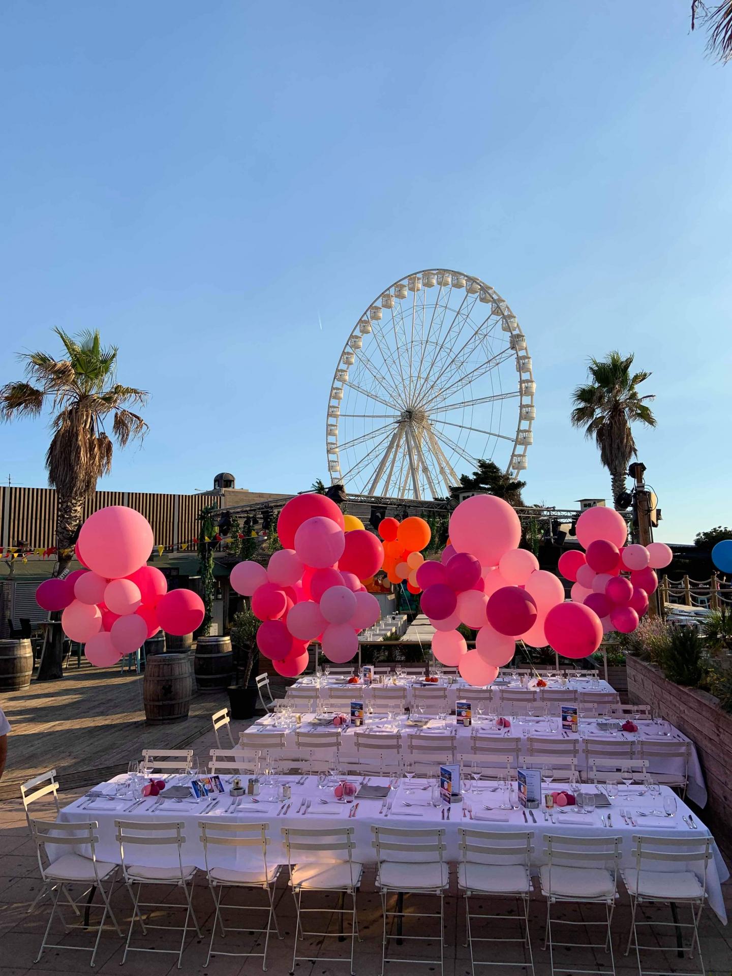 Décoration hélium table Marseille